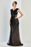 Plus Size Dresses Plus Size Long Beaded Formal Evening Dress Black Nude