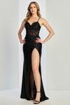 Prom Dresses Prom Fitted Long Formal Beaded Corset Dress Black