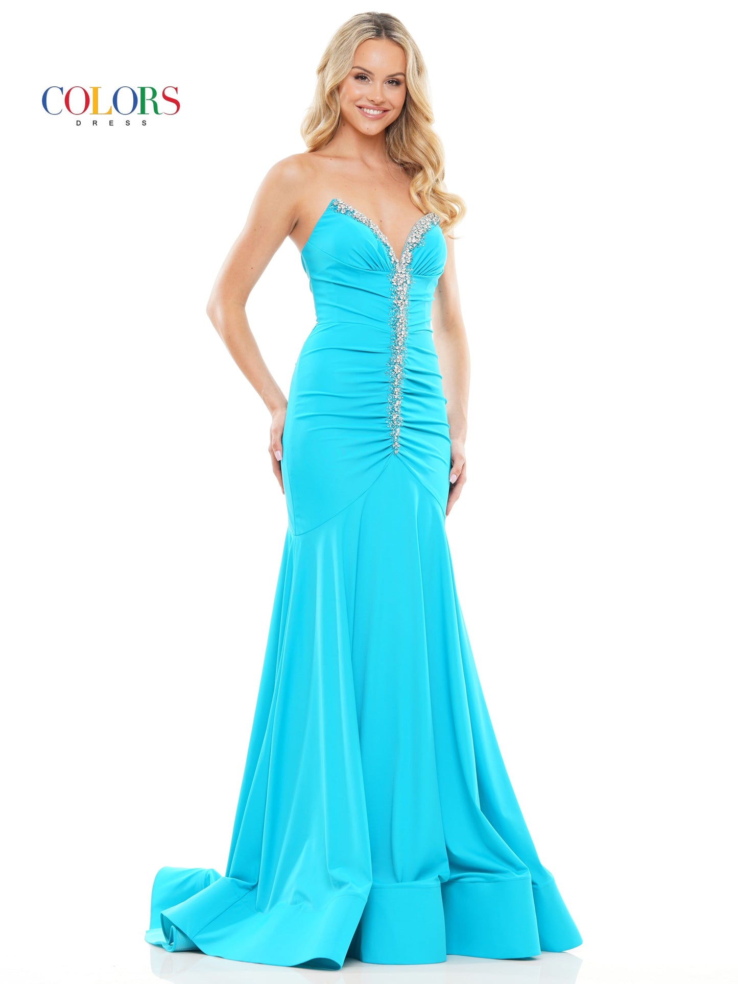 Prom Dresses Long Strapless Formal Fitted Prom Dress Teal