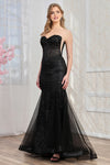 Prom Dresses Prom Long Mermaid Beaded Formal Dress Black