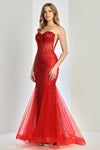 Prom Dresses Prom Long Mermaid Beaded Formal Dress Red