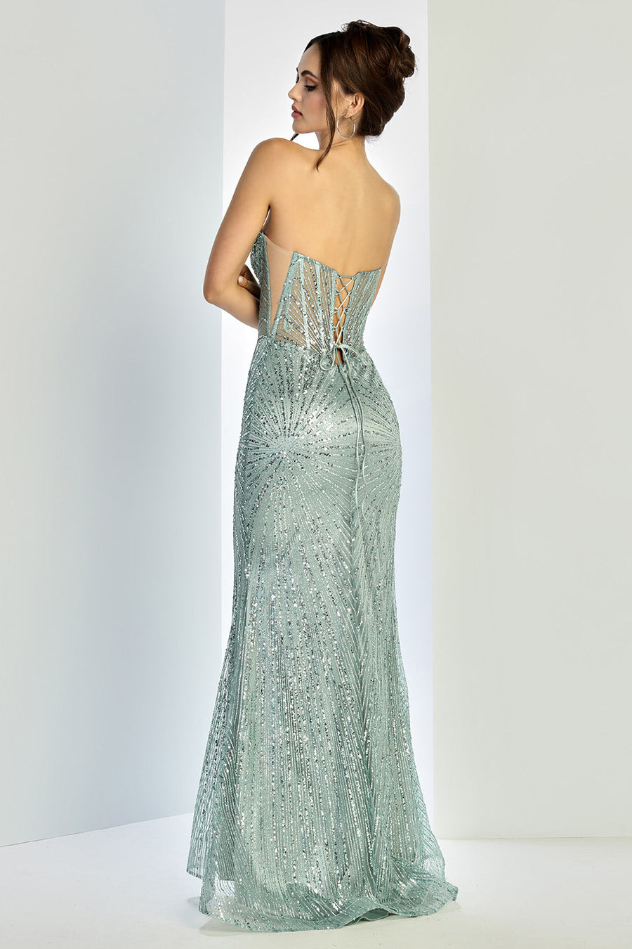 Prom Dresses Prom Long Corset Mermaid Formal Dress Sage