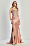 Prom Dresses Prorm Long Fitted Formal Lace Corset Dress Rose