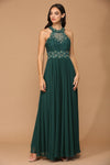 Long Formal Halter Chiffon Bridesmaids Dress