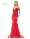 Prom Dresses Long Off Shoulder Glitter Mesh Prom Dress Red
