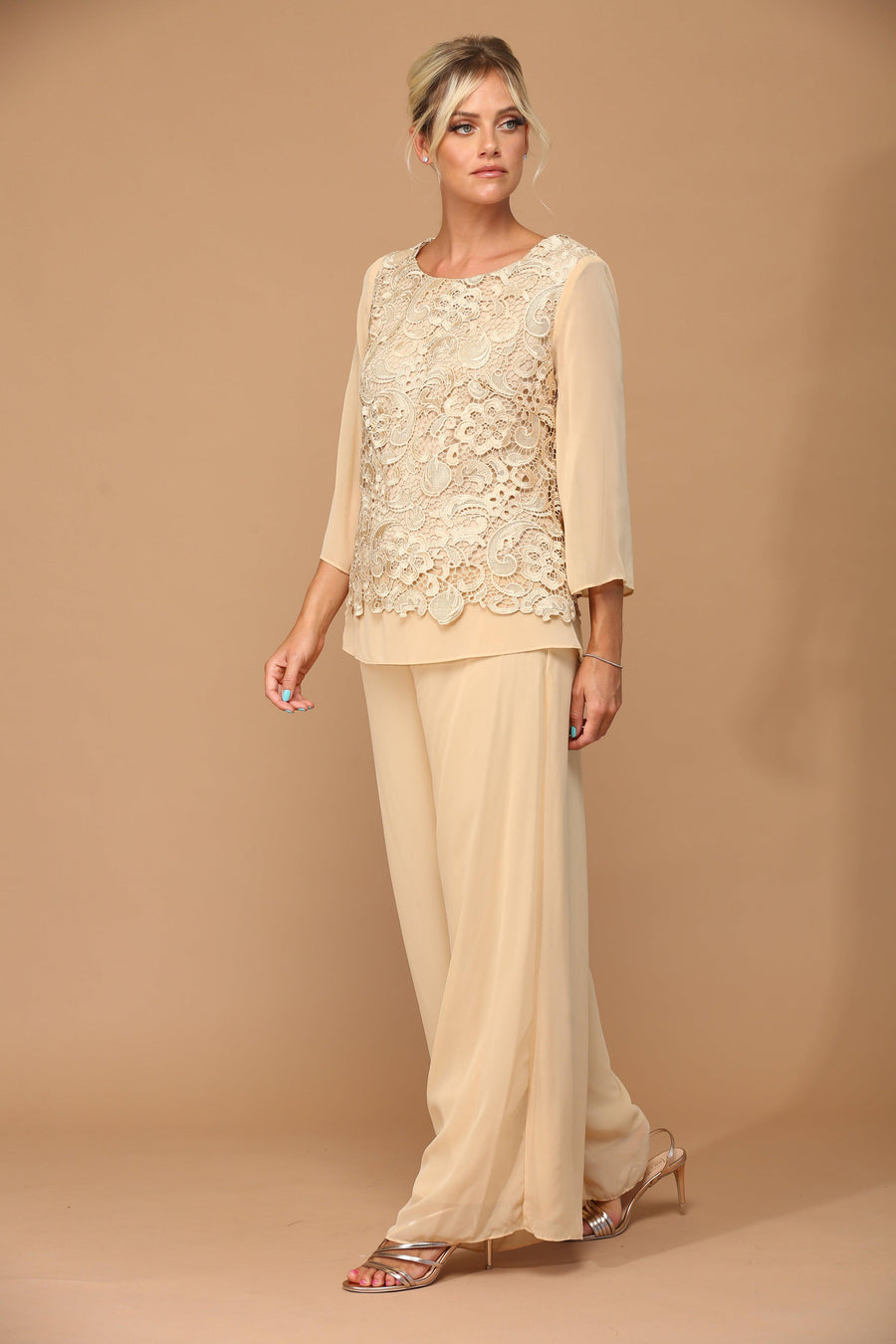 Formal 2 Piece Mother of the Bride Lace Pant Suit Sale