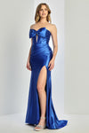 Prom Dresses Prom Fitted Slit Long Evening Formal Dress Royal Blue