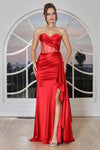 Prom Dresses Prom Long Formal Corset Evening Dress Red