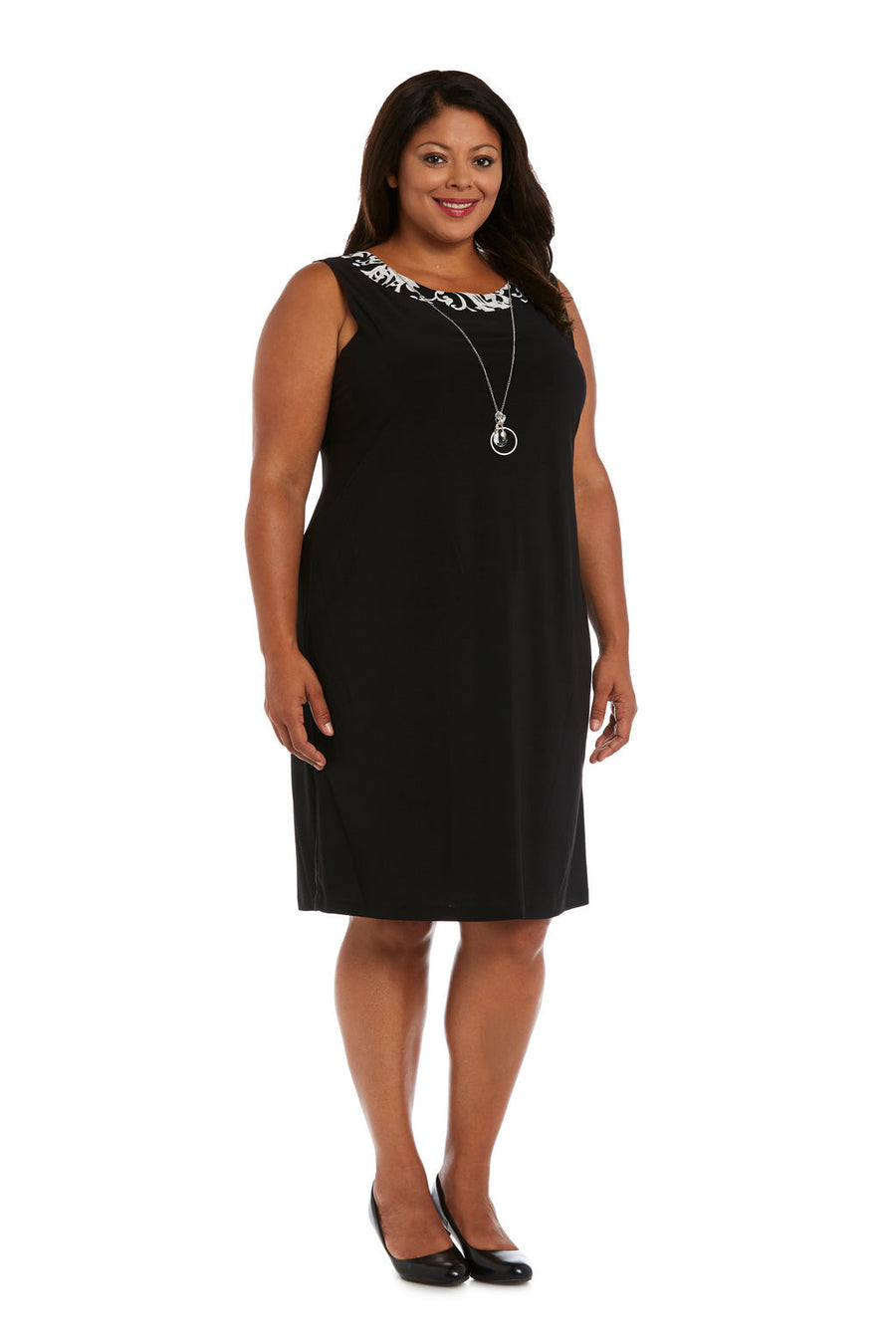 Mother of the Bride Dresses Short Printed Jacket Plus Size Mother of the Bride Dress Black/White