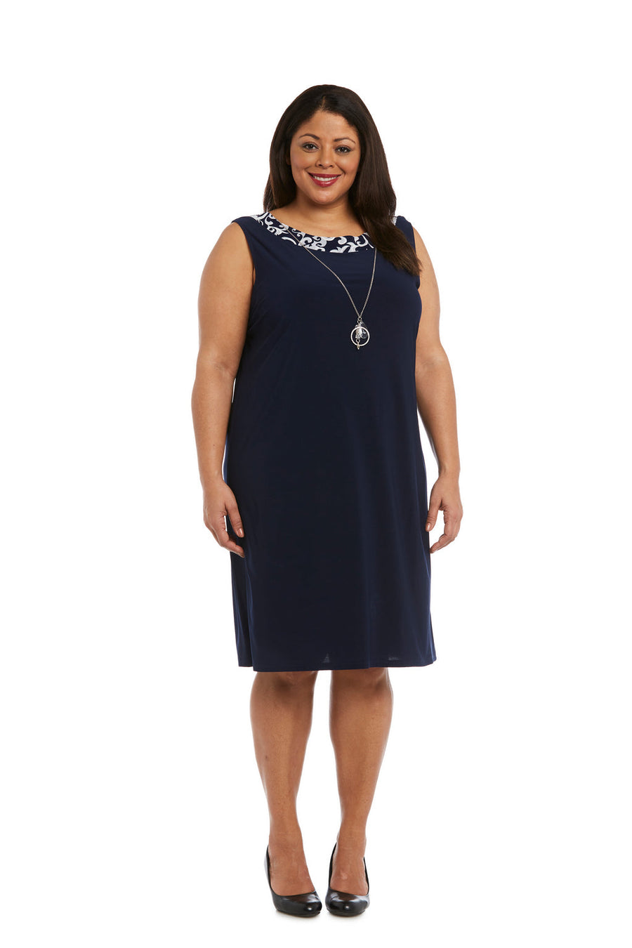 Mother of the Bride Dresses Short Printed Jacket Plus Size Mother of the Bride Dress Navy/White