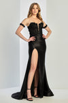 Prom Dresses Prom Fitted Long Corset Applique Formal  Dress Black