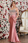 Prom Dresses Prom Mermaid Long Formal Corset Beaded Dress Rose