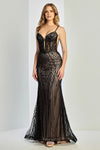 Prom Dresses Prom Long Mermaid Beaded Formal Dress Black Nude