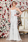 Wedding Dresses Long Bridal Gown Beaded Mermaid Wedding Dress Off White Silver