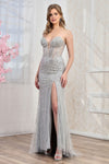 Prom Dresses Prom Long Formal Beaded Evening Dress Silver