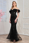 Prom Dresses Long Mermaid Formal Beaded Prom Dress Black