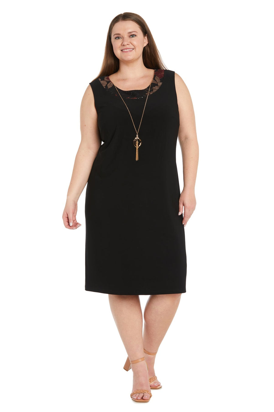 Plus Size Dresses Short Plus Size Glitter Jacket Dress Black/Red