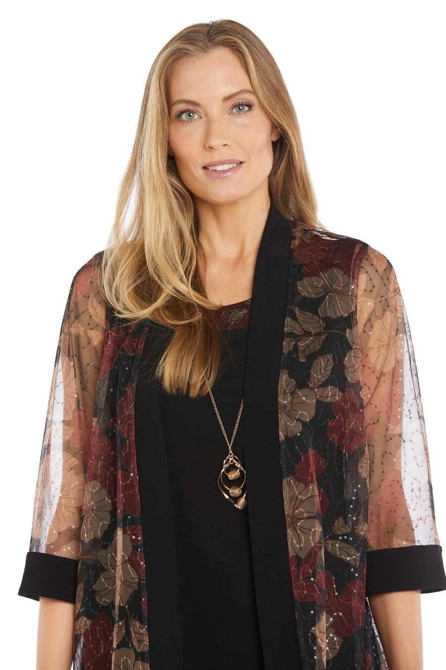 Mother of the Bride Dresses Short Glitter Mother of the Bride Jacket Dress Black/Red