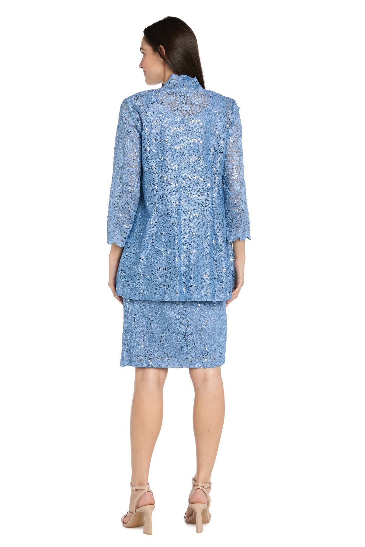Mother of the Bride Dresses Short Mother of the Bride Lace Jacket Cocktail Dress Blue