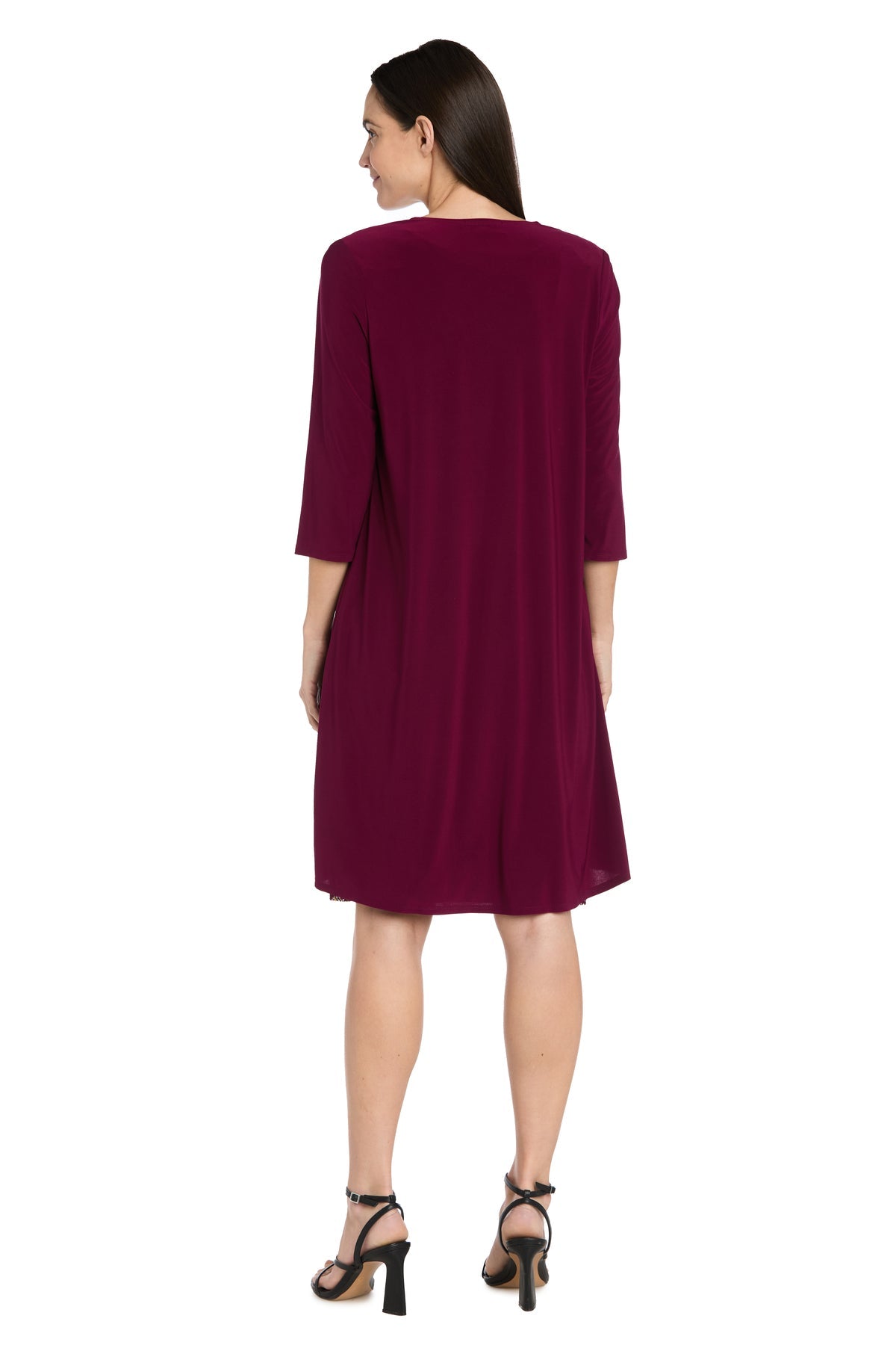 Mother of the Bride Dresses Two Piece Printed Short Mother of the Bride Jacket Dress Burgundy/Navy