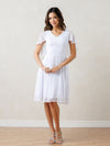 Wedding Dress Short Simple Cape Mini Weding Dress Off White