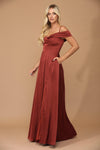 Long Formal Off Shoulder Bridesmaid Dress Sale