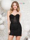 Cocktail Dresses  Fitted Short Beaded Mini Dress Black