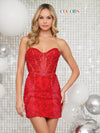 Cocktail Dresses  Fitted Short Beaded Mini Dress Red