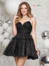 Cocktail Dresses Short A Line Glitter Dress Black