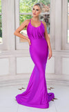 Prom Dresses Fitted Long Formal Pleated Prom Dress Purple