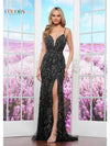 Prom Dresses Fitted Slit Long Formal Prom Dress Black
