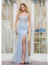 Prom Dresses Long Formal Fitted Evening Prom Dress Light Blue