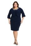 Plus Size Dresses Short Mother of the Bride Plus Size Jacket Dress Navy