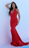 Prom Dresses Long Fitted Formal Strappy Prom Dress Red