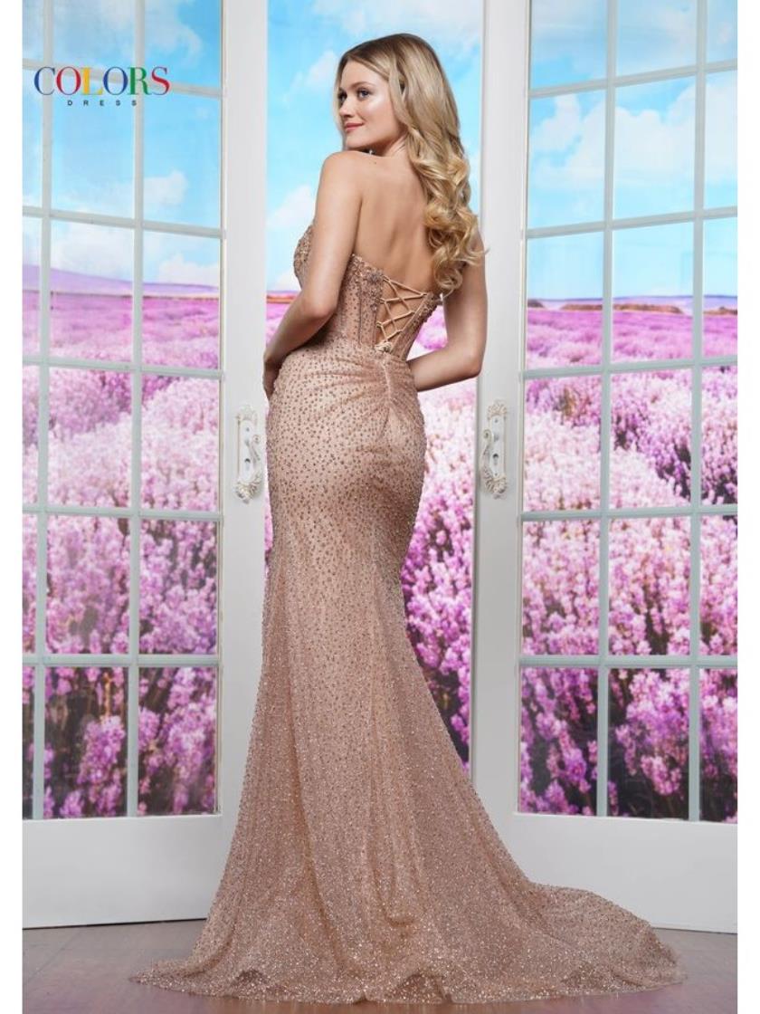 Prom Dresses Formal Fitted Long Evening Prom Dress Rose Gold