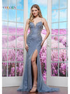 Prom Dresses Fitted Gown Long Formal Prom Dress Dusty Blue