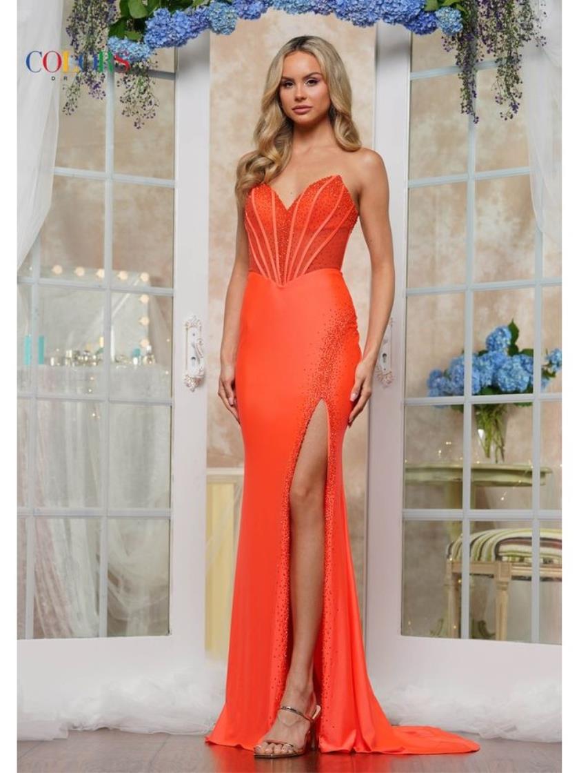 Prom Dresses Formal Fitted Long Prom Dress Tangerine