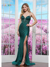 Prom Dresses Long Evening Slit Formal Prom Dress Deep Green