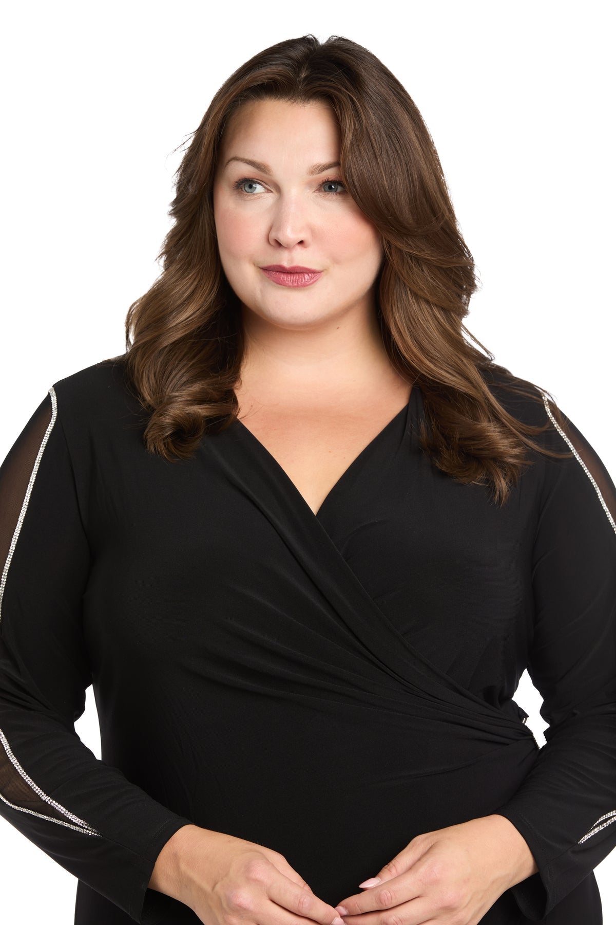 Plus Size Dresses Plus Size Long Sleeve Formal Evening Dress Black