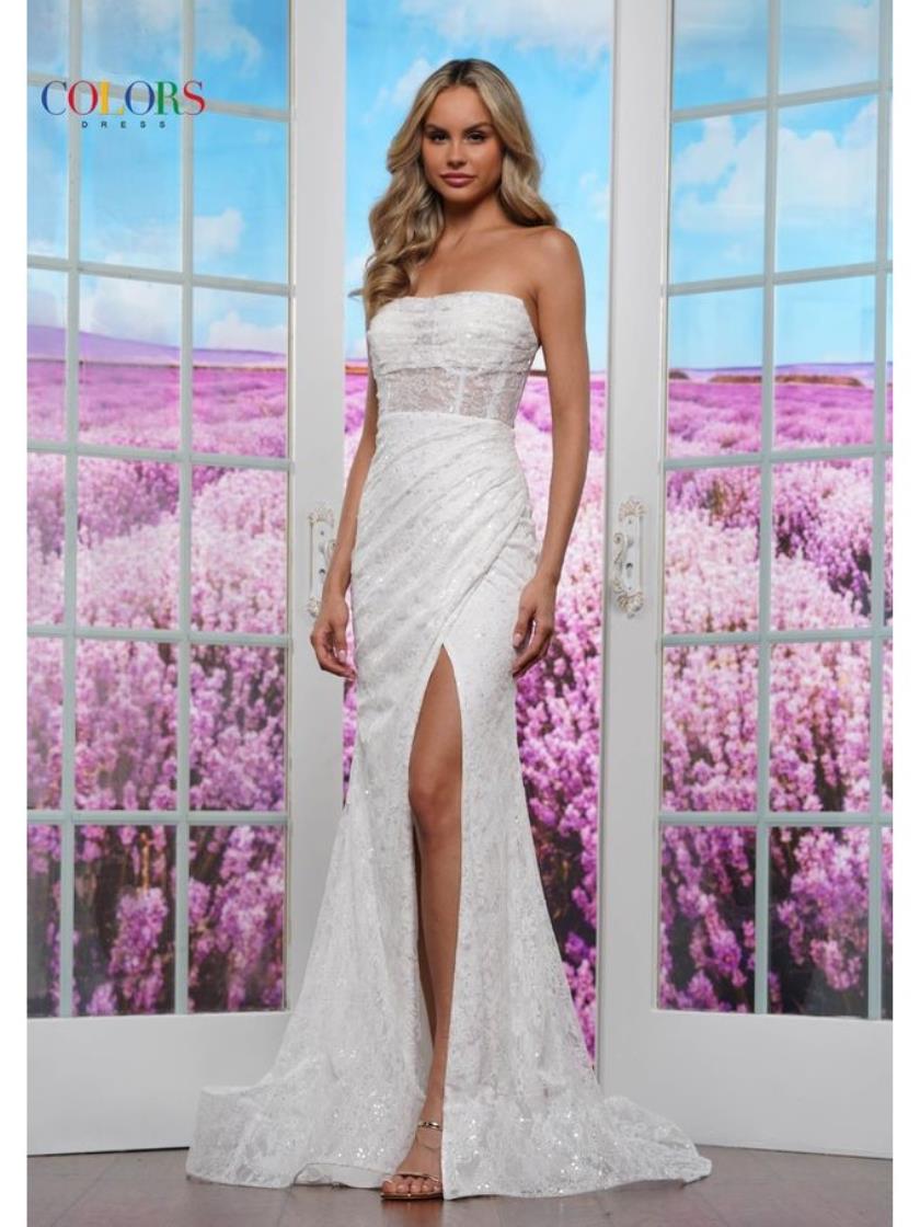 Prom Dresses Formal Fitted Long Prom Dress Off White