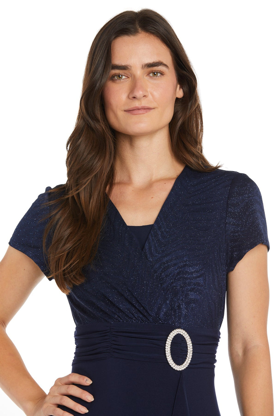 Formal Dresses Long Ruffle Formal Dress Navy