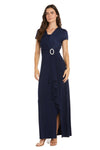 Formal Dresses Long Ruffle Formal Dress Navy