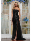Prom Dresses Formal Ruched Long Fitted Prom Dress Black