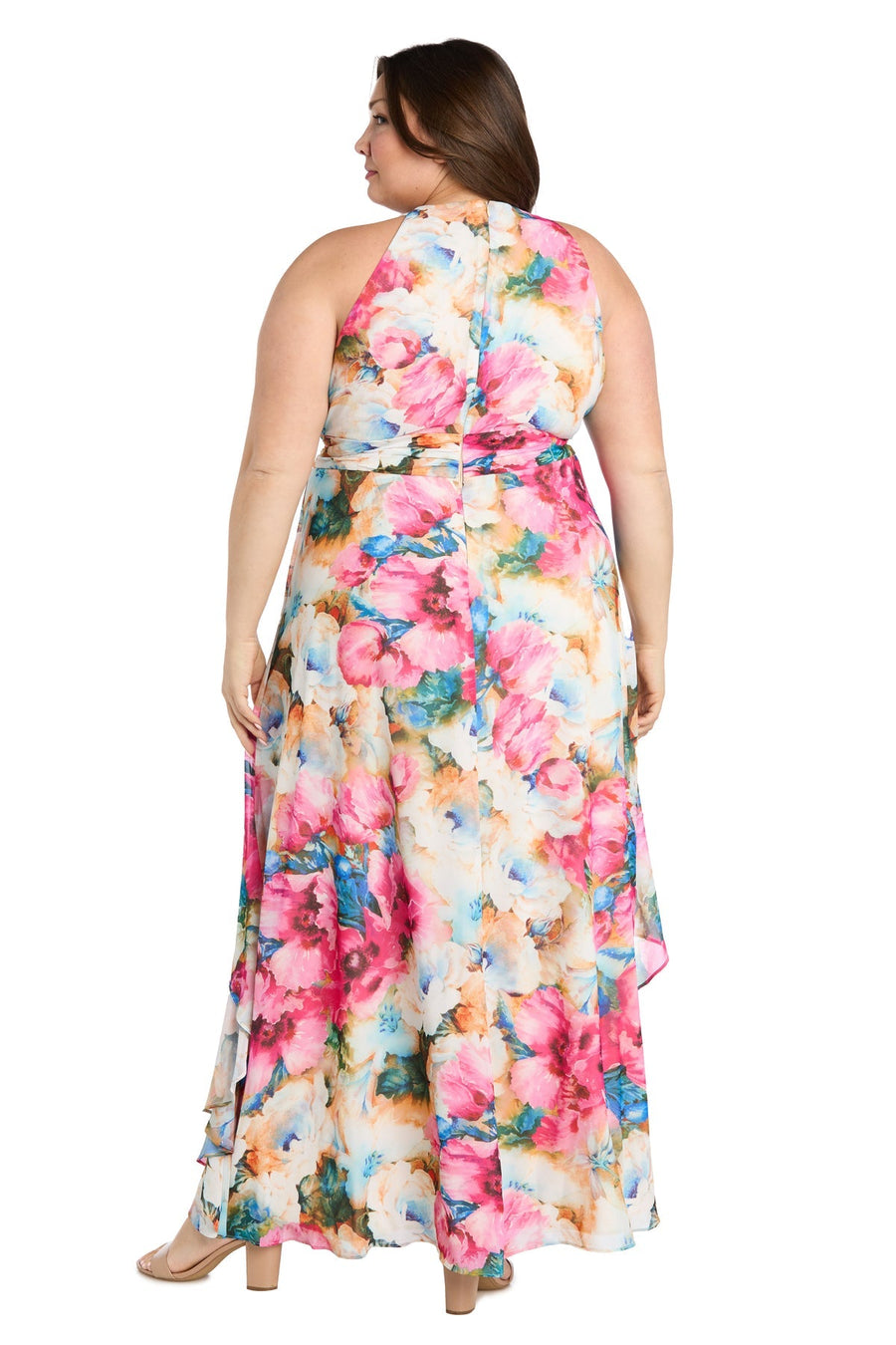 Formal Dresses Long A Line Floral Plus Size Formal Dress Fuchsia