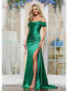 Prom Dresses Long Beaded Silky Formal Prom Dress Emerald