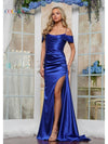 Prom Dresses Long Beaded Silky Formal Prom Dress Royal