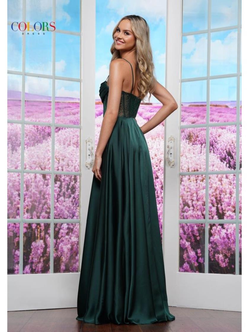 Prom Dresses Long Formal Evening Slit Prom Dress Deep Green