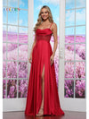 Prom Dresses Long Formal Evening Slit Prom Dress Red