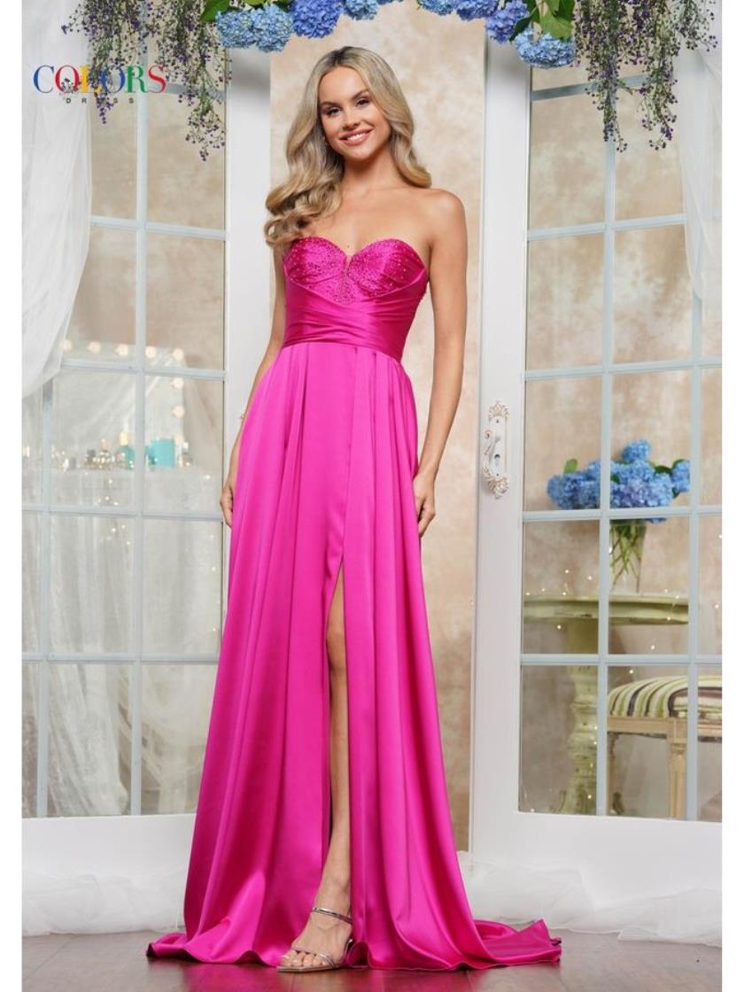 Prom Dresses Evening Long Fitted Formal Prom Dress Magenta