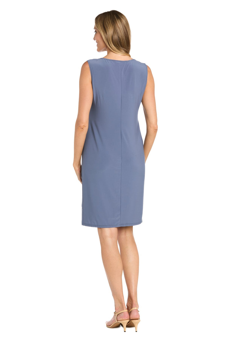 Cocktail Dresses Short Two Piece Petite Cocktail Jacket Dress Cadet/Silver